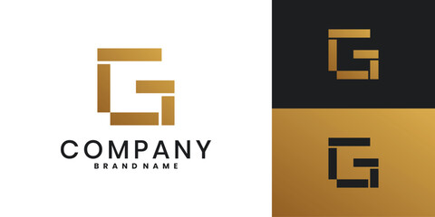 Obraz premium Abstract letter G logo design luxury