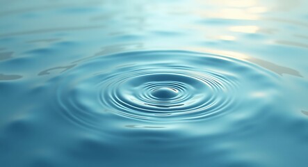 Serenity in Stillness: A Drop's Ripple Effect on Tranquil Water