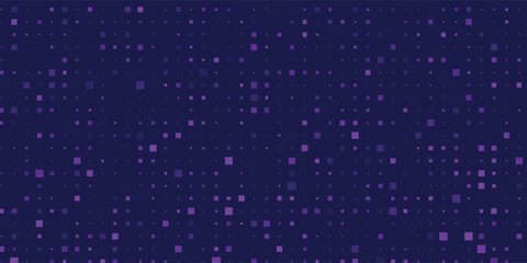Purple abstract pixel texture bg video screen. Tv pattern background with square noise effect. Futuristic broadcast neon gradient banner for television