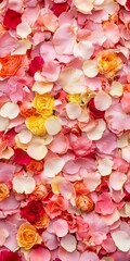 Fototapeta premium Vibrant Floral Petals in a Harmonious Pattern