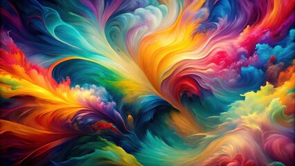 Fototapeta premium Abstract painting with vibrant colors and dynamic shapes, abstract, painting, colorful, modern, contemporary, art