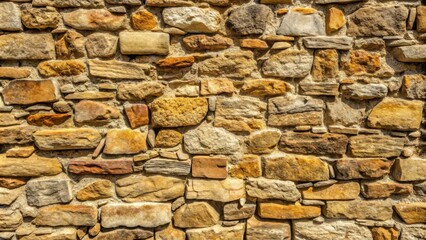 Close-up of a weathered stone wall with a rough texture , rustic, stone, wall, natural, texture, close-up, weathered