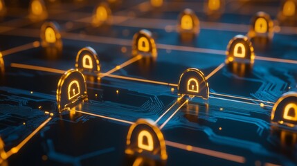 3D Network Security Attacks Illustration on White Background