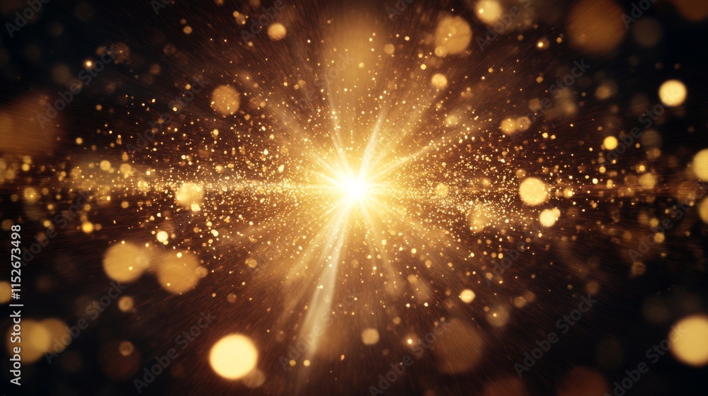Poster bright abstract light with clean lines and sparkling background