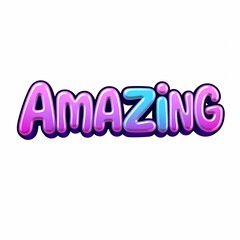 A playful and colorful 3D typography design featuring the Nice Word