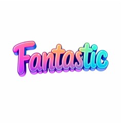 A playful and colorful 3D typography design featuring the Nice Word