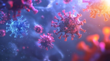 Colorful Digital Interface Concept With Bright Background