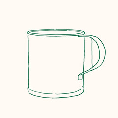 Nanyang Kopitiam Steel Mug Doodle.