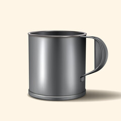 Nanyang Kopitiam Steel Mug Realistic Illustration.