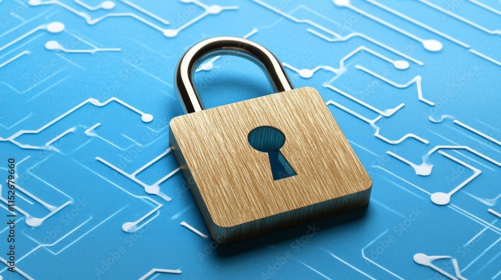 Poster secure digital interface with clean background