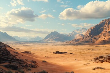 Naklejka premium sunset in the mountains