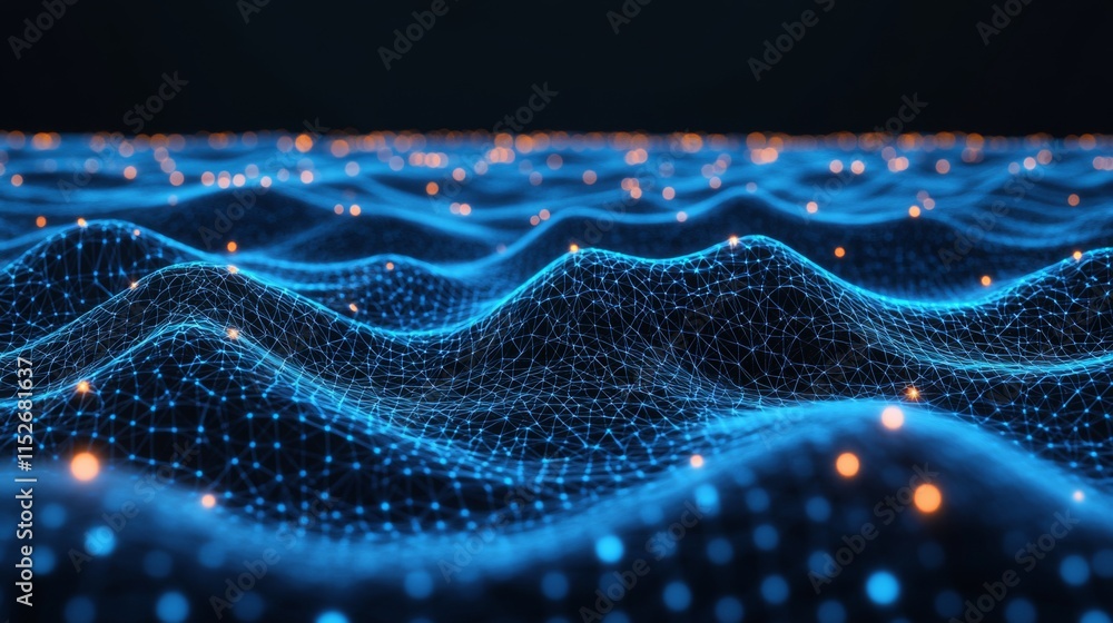 Poster abstract data transmission and networking concept