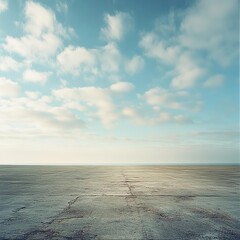 a lone red fire hydrant sitting on the concrete