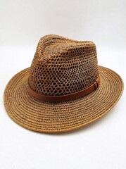 straw hat isolated on white