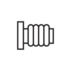 copper condenser connecting pipe icon outline vector eps