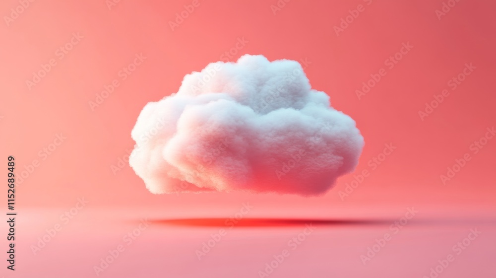 Poster Minimalist Cloud Animation for Digital Storage Concepts