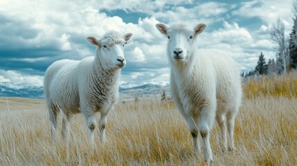 Obraz premium Captivating image of albino animals in the wild, This stunning image captures the delicate and unique beauty of albino animals in their natural habitat.