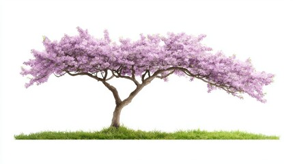 Obraz premium Jacaranda tree in bloom nature clip art watercolor style