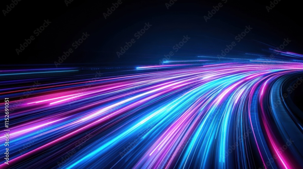 Aufkleber colorful light trails in motion creating a dynamic and vibrant background for abstract digital art