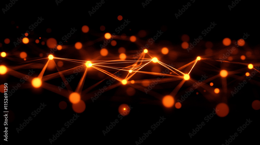 Poster modern digital abstract 3d background with flowing lines and shapes symbolizing technological proces