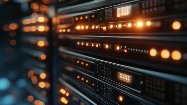 Modern Server Room with Soft Diffused Lighting