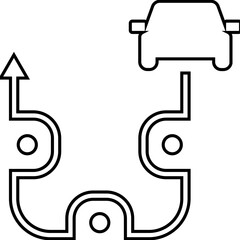 Traffic, cone, car icon