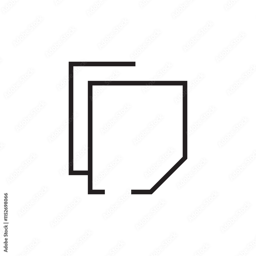 Poster document icon vector outline eps