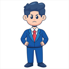 Illustration of Cute Businessman Character