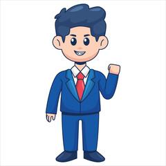 Illustration of Cute Businessman Character