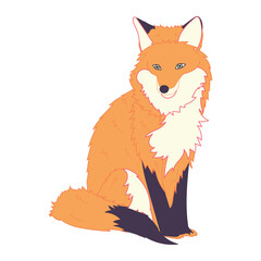 Cute fox illustration, perfect for kids, animal-themed designs, educational materials, and playful art.