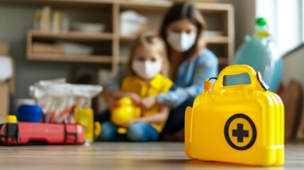 Fototapeta premium Health and Safety in a Family Setting