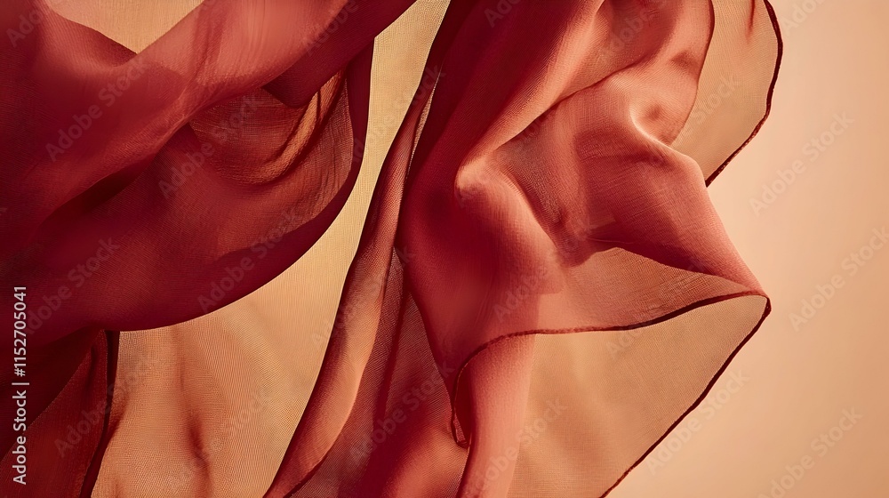 Aufkleber abstract image of flowing red fabric, showcasing texture and light. perfect for design projects need