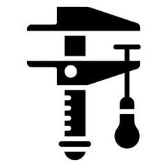 Vernier calipers Glyph Icon - Carpentry