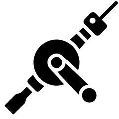 Hand Drill Glyph Icon - Carpentry