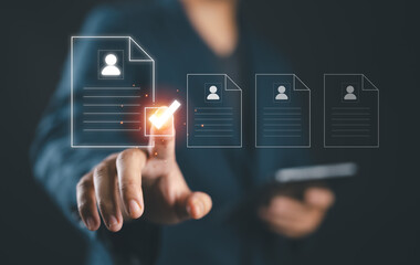 Personnel selection from the resume or outstanding performance from the application Hiring...