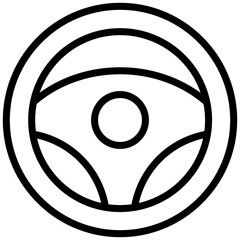 Steering Outline Icon - Car Service
