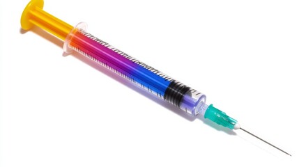 Fototapeta premium Vibrant Syringe for Immunization with High Contrast Colors