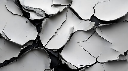 Creative Interpretation of Cracked White Surface Texture Details