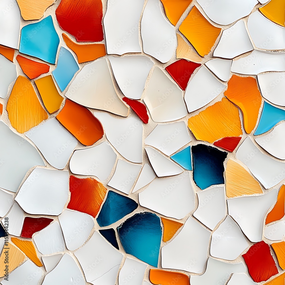 Poster Creative Interpretation of Colorful Abstract Mosaic Pattern Design