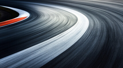 An aerial view of a race track with sharp curves symbolizing life's chaos and unpredictability vibrant lanes weaving through dynamic landscapes evoking adrenaline determination and strategic decisions