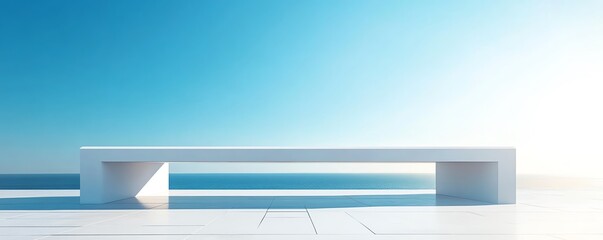 Large white billboard with no ads, set against a bright blue sky, perfect for marketing announcements, outdoor advertisement mockup