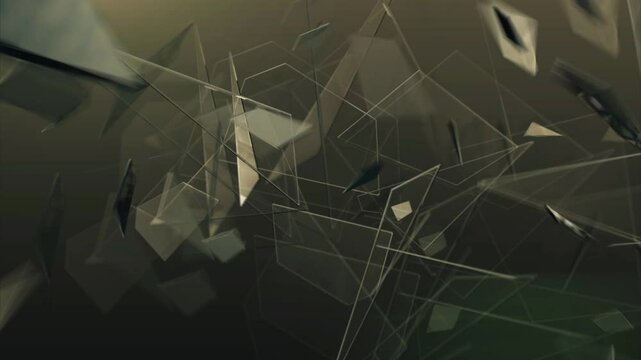 Broken Glass Exploding Against Black Background in, Slow Motion Shot Glass Break intorduction or logo reveal promo