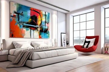 art gallery a sophisticated room with a white and art inspired c