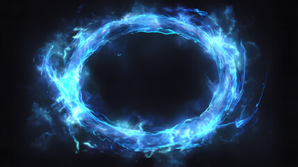Png glowing blue energy ring illustration. Aureole. Illustration