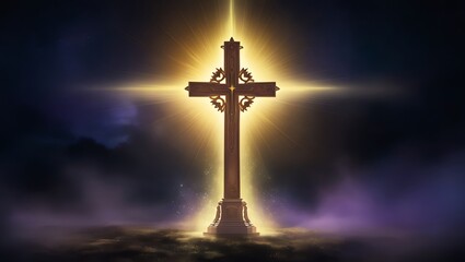 Naklejka premium cross on the top of the cross