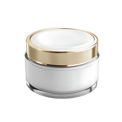 cosmetic Cream jar, isolated on white background, full depth of field 