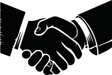 Business handshake / contract agreement flat vector icon for apps and websites