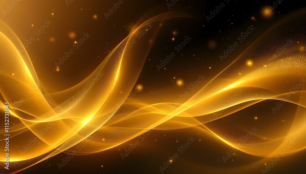 Poster line curve golden luxury on a brown background. a realistic template cover 3d style design. elegant 