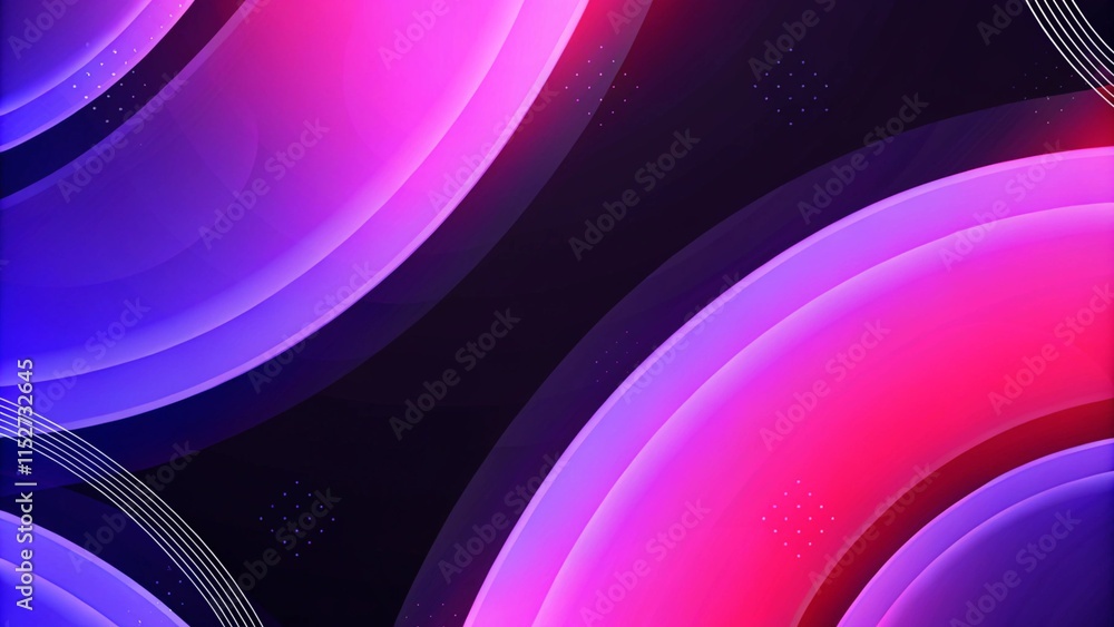 Poster Liquid bubble shapes on fluid gradients with shadows and light effects. Shiny design template for text. Abstract background for a landing page. Abstract pastel iridescent shiny holographic background