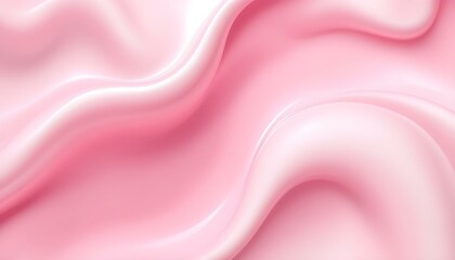 Fototapeta premium Liquid subtle pink background, cosmetic cream texture, fluid gentle surface. The subtle pink cosmetic cream texture on the fluid surface. Glossy liquid beauty products in fashion background